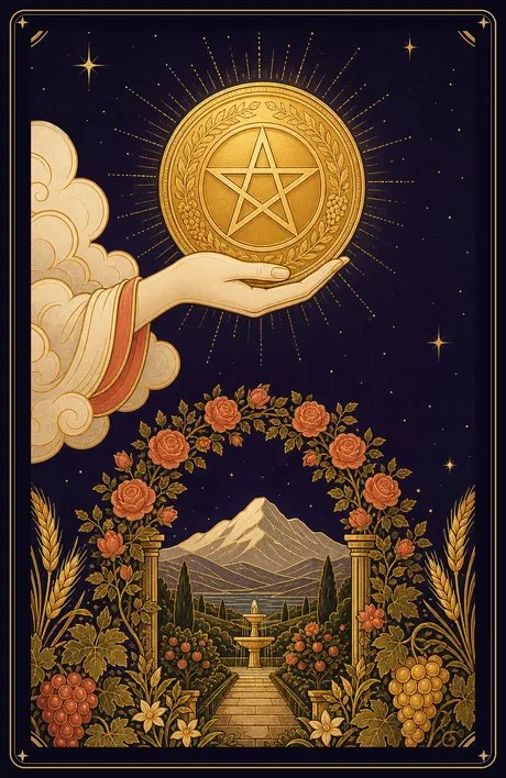 Туз Пентаклей — карта Таро