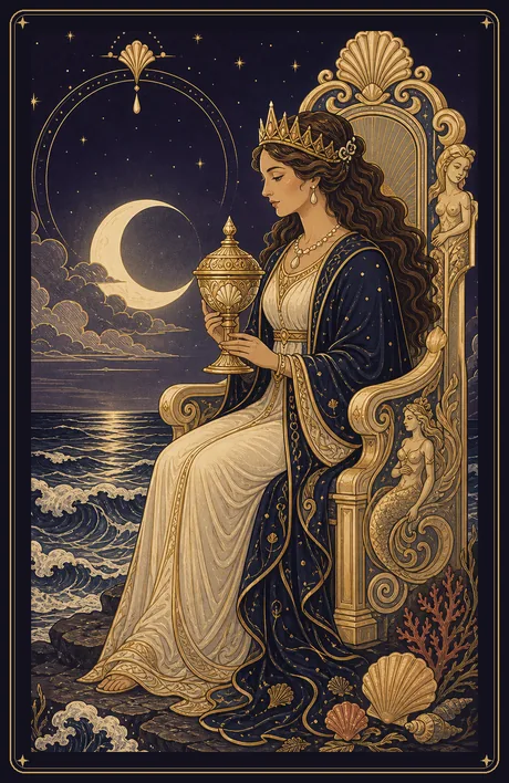 Королева Кубков — карта Таро