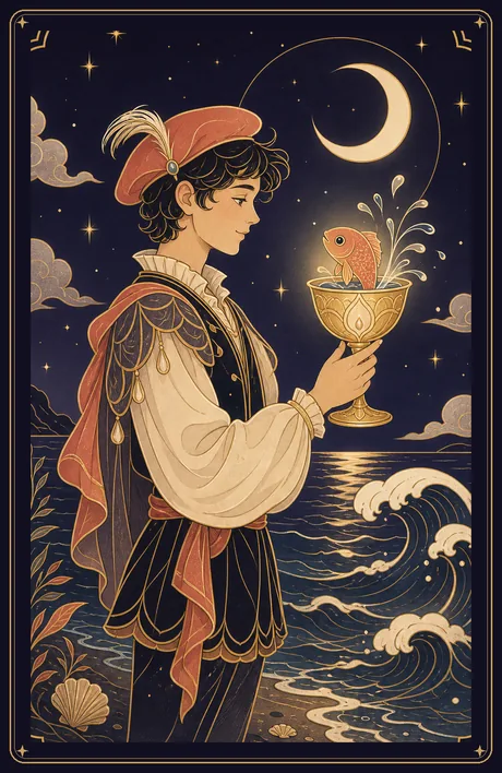 Паж Кубков — карта Таро