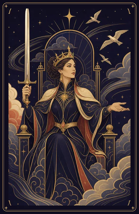 Королева Мечей — карта Таро