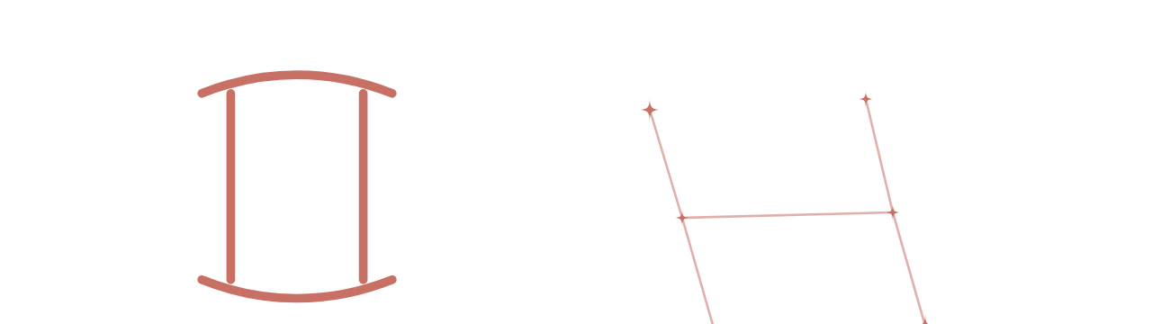 Близнецы — знак зодиака, иллюстрация